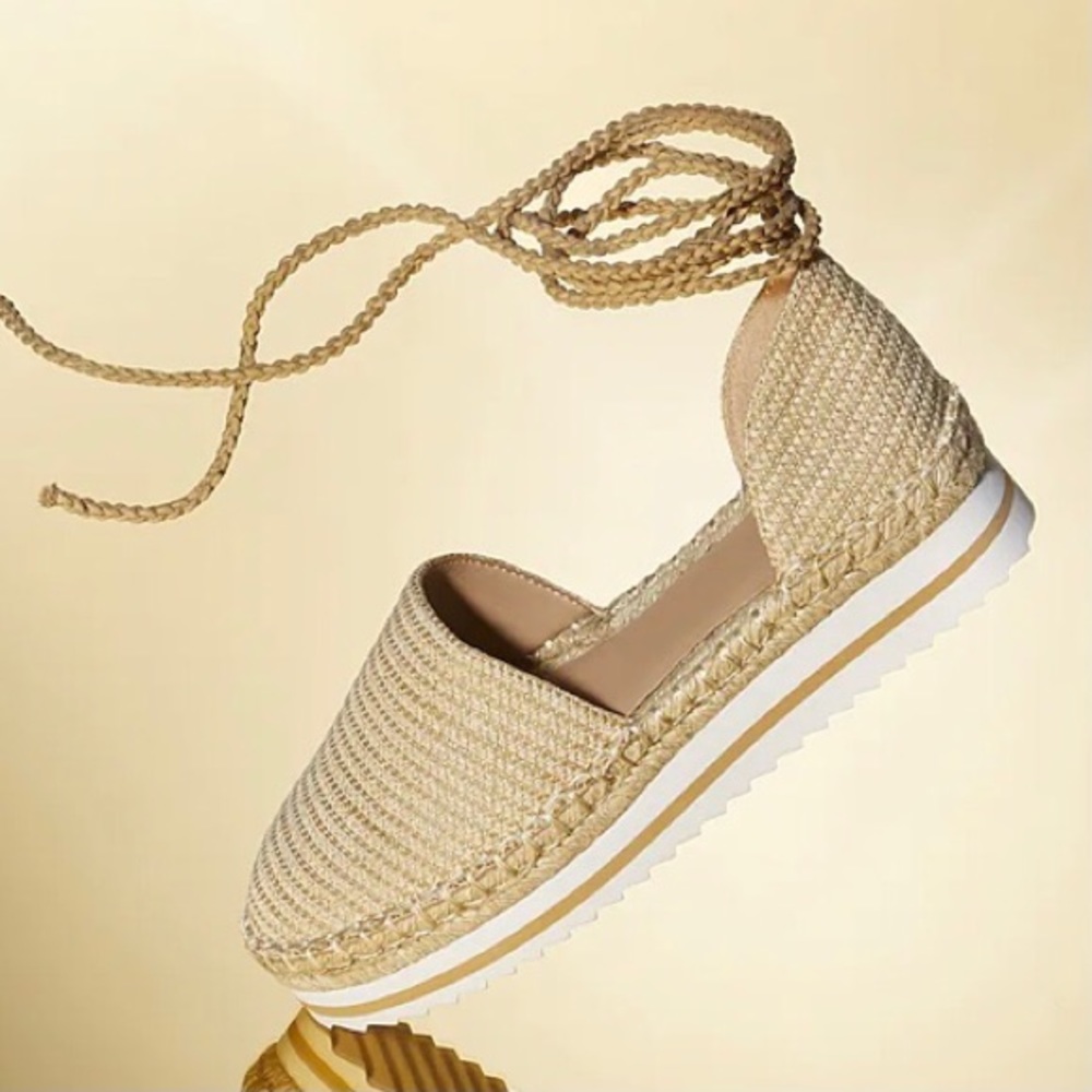 JLo lace up platform espadrilles
